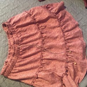 floral light purple skirt